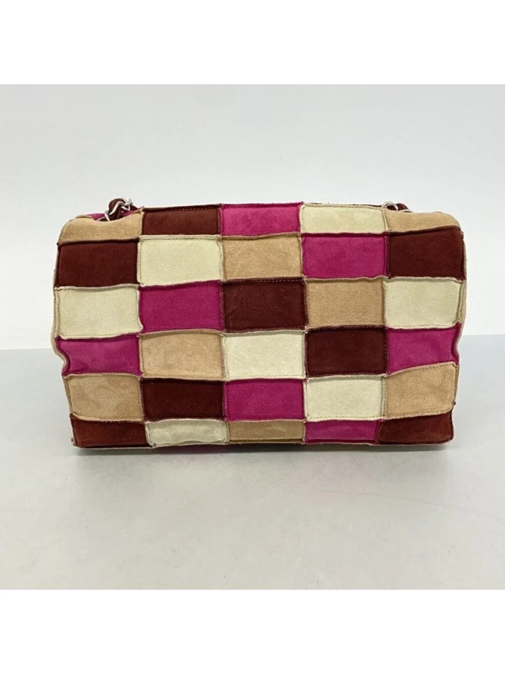 Chanel Shoulder Bag 2.55 Suede Multicolor Silver